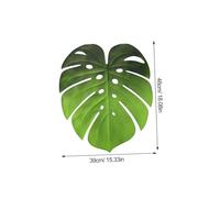 COLLBATH 6Pcs EVA Monstera Leaf Placemats Green Anti-slip Insulation Table Mats for Dining Party Use Heat Resistant Coaster Leaf for Cups Bowls and Dishes