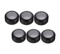 COLLBATH 6pcs Eyeshadow Boxes Matte Black Single Color Storage Cases for Travel Cosmetic Containers for Eyeshadow Blush Concealer Easy-Open Makeup Organizer