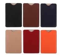 COLLBATH 6PCS Faux Leather RFID Card Holders - Credit Card RFID Blocking Sleeves - Identity Protector Holder for Wome, Men Wallet or Purse Travel Daily