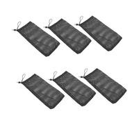 COLLBATH 6pcs Fish Tank Pool Bag Aquarium Media Budgie Mesh Bag Bags Swim Bag Small Aquarium Kit Pouch Fish Tank Media Net Bag Sponges Pecera Black Polyester