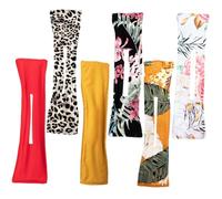 COLLBATH 6pcs Hair Bun Shaper with Lazy Hair Curler Tool Easy to Use Styling Accessories for Ballet Yoga Parties Includes Red Yellow Floral Pink Leopard Prints