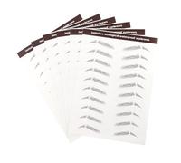COLLBATH 6pcs Hair-like Artificial Eyebrow Stickers for Natural Full Brows Realistic Makeup Brow Transfers Safe Non-permanent Embroidery Alternative for Sparse Over-plucked Eyebrows Easy to