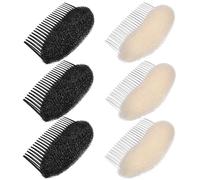 COLLBATH 6pcs Hair Styling Sponge Comb Acrylic and Sponge Hair Tools for Salon and Party Self-grasping and Comfortable
