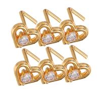 COLLBATH 6pcs Heart Shaped Nose Rings Hoops Non-piercing Nose Studs for Women and Men Comfortable Body Piercing Jewelry with Devil Eye Design for Everyday Wear and Halloween Parties