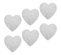 COLLBATH 6Pcs Heart Shaped Table Mats Heat Resistant Woven Placemats for Dining Table Protection Home and Restaurant Use
