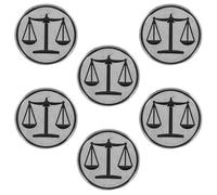 COLLBATH 6pcs Justice Scale Lapel Pins for Lawyers Metal Brooch with Fade-resistant Plating Elegant Department of Justice Symbol Accessories for Law Students Graduation