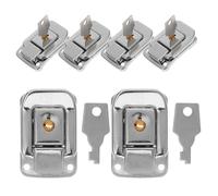 COLLBATH 6pcs Metal Hasp Latches with Keys for Suitcase Luggage Locks, Briefcase Toggle Catch Buckle, Safety Case Closure Clasps for Travel Accessories