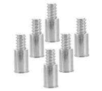 COLLBATH 6Pcs Metal Threaded Handle Connectors for Mop Broom Brush, 22Mm American Standard Threaded End Tips, Sturdy Metal Couplers for Cleaning Tool Extension Poles