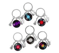 COLLBATH 6pcs Music Pendant Charm for Handbag and Backpack Accessories Classic Design for Music Lovers and Couples
