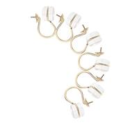 COLLBATH 6pcs Non-Pierced Ear Clips Silicone Earring Base DIY Earring Accessories Invisible Pearl Empty Holder Neutral Crafting Supplies