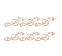 COLLBATH 6pcs Pearl Musical Note Hair Clips Mini Bangs Bobby Pins for Women Decorative Treble Clef Hairpins for Wedding Party Concert