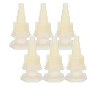 COLLBATH 6pcs Pet Waterer Bulkhead Fitting Livestock Waterer Hose Outlet Adapter Farm Automatic Water Tank Outlet Connector for Chicken Coop, Rabbit Drinking System