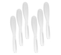 COLLBATH 6pcs Plastic Face Mask Applicator Set Flexible Spatula Spoon and Soft Brush for Even Clay, Mud, and Cream Coverage, Reusable Skincare Tool for Skin Types