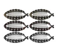 COLLBATH 6pcs Practical Banana Hair Clips for Women Made of Resin Suitable for Various Hair Types Including Thick Hair and Suitable for Outdoor Activities
