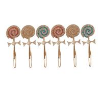 COLLBATH 6Pcs Rhinestone Lollipop Hair Clips with Pearl and Bow Design for Barrettes Candy Colored Hair Accessories for Birthday Party Christmas Wedding