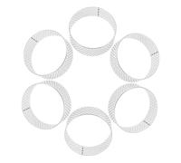 COLLBATH 6pcs Round Tart Rings Mold Stainless Steel Perforated Baking Rings for DIY Pastry Reusable Cake Tins with Smooth Edges Easy Demould and Cleaning for Home Baking