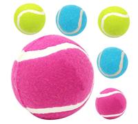 COLLBATH 6pcs Rubber Dog Tennis Toys Dog Toys Bright Balls for Ball Thrower Portable Outdoor