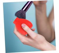 COLLBATH 6Pcs Silicone Makeup Brush Head Covers Protector with Suction Cup Design Flexible Dustproof Holder for Various Brush and Recyclable