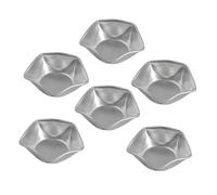 COLLBATH 6pcs Star-Shaped Cake Molds Baking Cups Non-Stick Anodized Pudding Jelly Mousse Baking Tool for Home Kitchen Restaurant Bakery