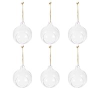 COLLBATH 6pcs Transparent Hanging Glass Micro Landscape Vases Hydroponic Plant Holders Wall Decor Smooth Surface Indoor Air Plant Display