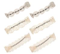 COLLBATH 6pcs Vintage Lace Headbands Set for Women - Wide Hair Turban Accessories with Braided and Crochet Designs, Party Lace Head Wraps Suitable for Wedding, Bohemian Style Hairbands