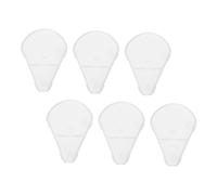 COLLBATH 6pcs White Fan-shaped Highlighter Brush Protector Covers Portable Makeup Tool Lid Space-saving Cosmetic Brush Protectors for Travel and Daily Use