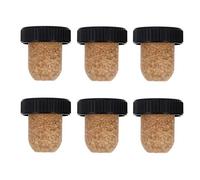 COLLBATH 6pcs Wine Bottle Cork Stoppers Sealing Stoppers Wine Bottle Plugs with Good Sealing Effect Plastic and Wooden Material for Dining Table Beer Festival Party