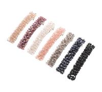 COLLBATH 7pcs Braided Hair Clips Crystal Decorative Hair Clips 3.46x0.67x0.39in Elegant Versatile Color Selection for Women and Daily Party Use