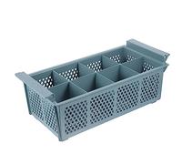COLLBATH 8 Compartments Grey Dishwasher Cutlery Basket Utensil Storage Box Replacement Silverware Drainer Compatible Household Dishwashers Kitchen Utensil Organizer