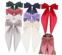 COLLBATH 8 Pcs Large Hair Bows for Women and Big Ribbon Hair Clips with Secure Hold for Teens Versatile Use for Scarves and Headbands Easy to Style