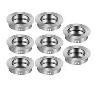 COLLBATH 8 Pcs Stainless Steel Flush Door Handles 35mm Embedded Invisible Wardrobe Pull Handles for Sliding and Cabinet Doors