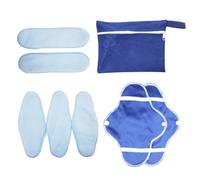 COLLBATH 8 Pcs Washable Reusable Cloth Menstrual Pads Portable Foldable Breathable Sanitary Towels for Women Daily Menstrual and Puerperal Care with Strong Absorption