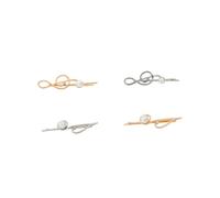 COLLBATH 8pcs Alloy Imitation Pearl Musical Note Hairpins for Women Girls Barrette Hair Clips Fashion Hair Accessories