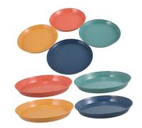 COLLBATH 8PCS Cat Food Bowls Whiskers Friendly Flat Pet Dishes for Kittens and Short Legged Cats Durable Plates for Wet Dry Food and Treats Easy to Clean Feeding Supplies