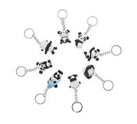 COLLBATH 8pcs Cute Panda Keychain Fashion Keyring Carabiner Hook for up Key Holder for Women Random Style