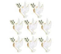 COLLBATH 8pcs Dove Brooch Pins Lightweight Bird Enamel Pins for Clothing Bags Accessories for Memorials Mourning and Remembrance Days