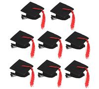 COLLBATH 8pcs Graduation Hat Hairpin Bachelor's Hat Hairpin for Graduation Party Photo Props Random Color