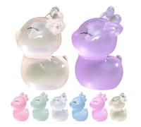 COLLBATH 8Pcs Miniature Deer Figurines Glow in the Dark Tiny Animals Micro Landscape Decor Resin Mini Deer Set for Garden DIY Craft and Home Decoration