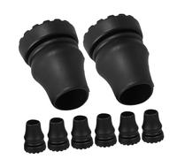 COLLBATH 8pcs Non-Slip Walking Stick Tips Diameter Cane Foot Pads Crutch Pole Protectors with Shock Absorption Noise Reduction Wear-Resistant Covers for Hiking Climbing Travel