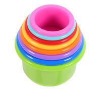 COLLBATH 8pcs Rabbit Nesting Cups Toy for Food Hiding Stacking Plastic Bunny Food Holders Suitable for Small Pets and Garden Play