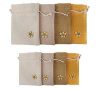 COLLBATH 8pcs Refillable Lavender Sachets Bags Small and Medium Breathable Drawstring Pouches for Dried Flowers Aromatherapy Wardrobe Scented Storage Multi-use Craft and Jewelry Organizers