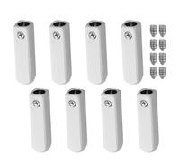 COLLBATH 8pcs Silver Metal Shoelace End Caps 6mm Outer Diameter 4mm Inner Diameter Smooth Surface Drawstring Tips for Clothes Hoodie Shoe Lace Accessories