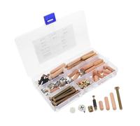 COLLBATH 95 Pcs Bunk Bed Hardware Set with Bolts Nuts Wooden Dowels Complete Crib Screws Assortment for Secure Furniture Assembly and Replacement