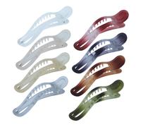 COLLBATH Acrylic Claw Clips Random Color for Washing Your Face and Taking A Bath 8pcs Styling and Fixing Tools for Thick Hair Women Long Wavy Hair
