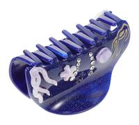 COLLBATH Acrylic Hair Claw Clip for Thick Hair Sea Ocean-inspired Jaw Clamp in Starry Blue Half-round Octopus Design for Women and Beach Styling