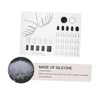 COLLBATH Acrylic Nail Training Mat Silicone Sheet White for DIY Nail Art Practice Reusable Mat Protecting Surfaces Suitable for Beginners and Professionals