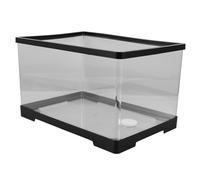 COLLBATH Acrylic Turtle Tank Fish Bowl Platform Compact Betta Fish Aquarium for Indoor Decoration