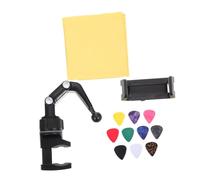 COLLBATH Adjustable Musical Instrument Mobile Phone Holder Performance Table Side Stand Creative Design Silicone Plastic 8.25x3.14x0.98in for Practicing The Guitar Indoors