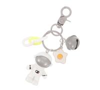 COLLBATH Adorable Astronaut Doll Keychain Bell Silver Key Accessory for Bags and Cars for Boys and Girls Birthdays and Day Celebrations