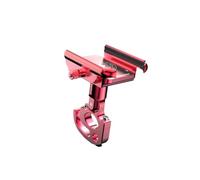 COLLBATH Aluminium Alloy Mobile Phone Holder for Bike and Motorcycle Handlebar with Rotation and Hanging Hook Stable Navigation Bracket for Mountain Cycling Red